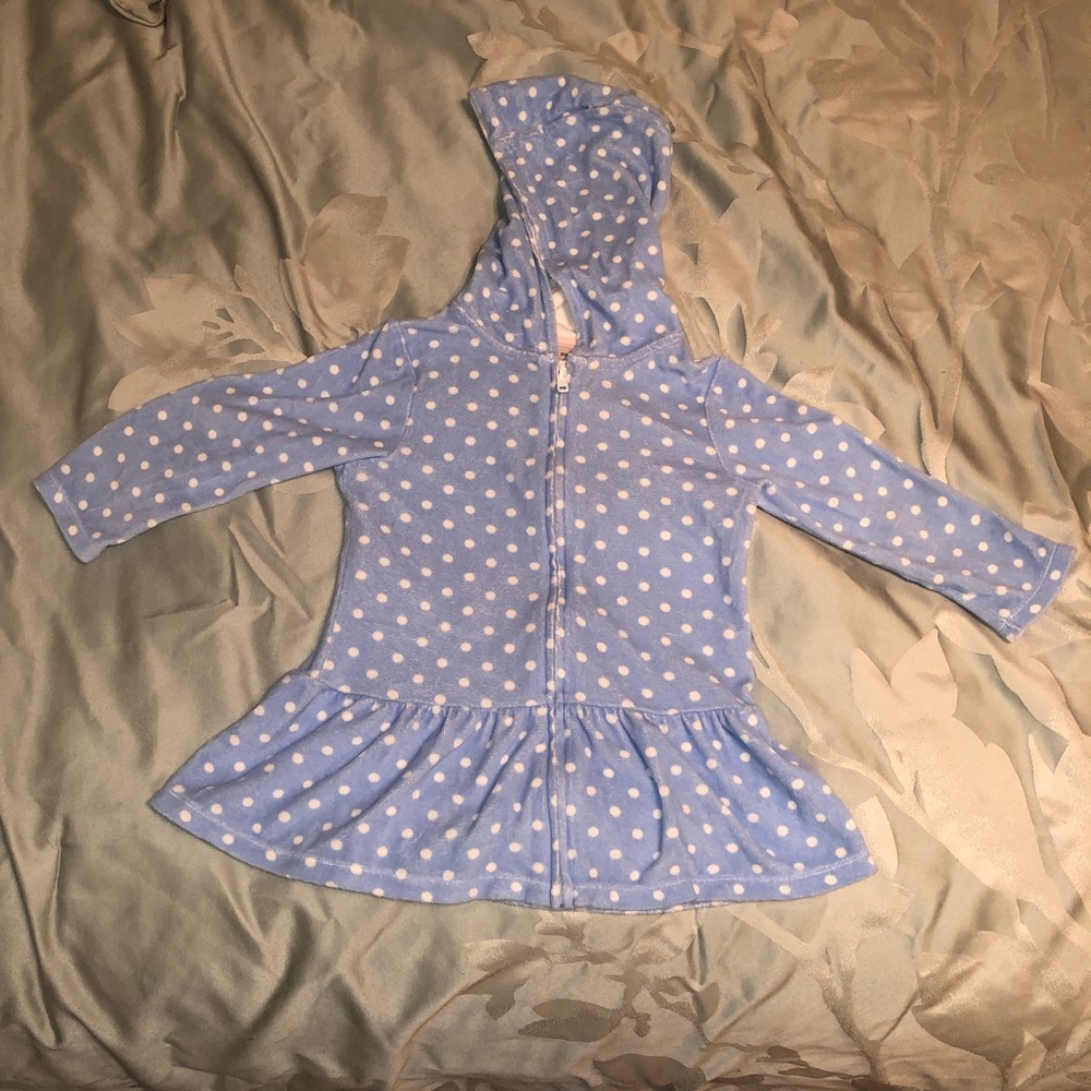 Next swim coverup blue and white polka dot 1.5-2yr